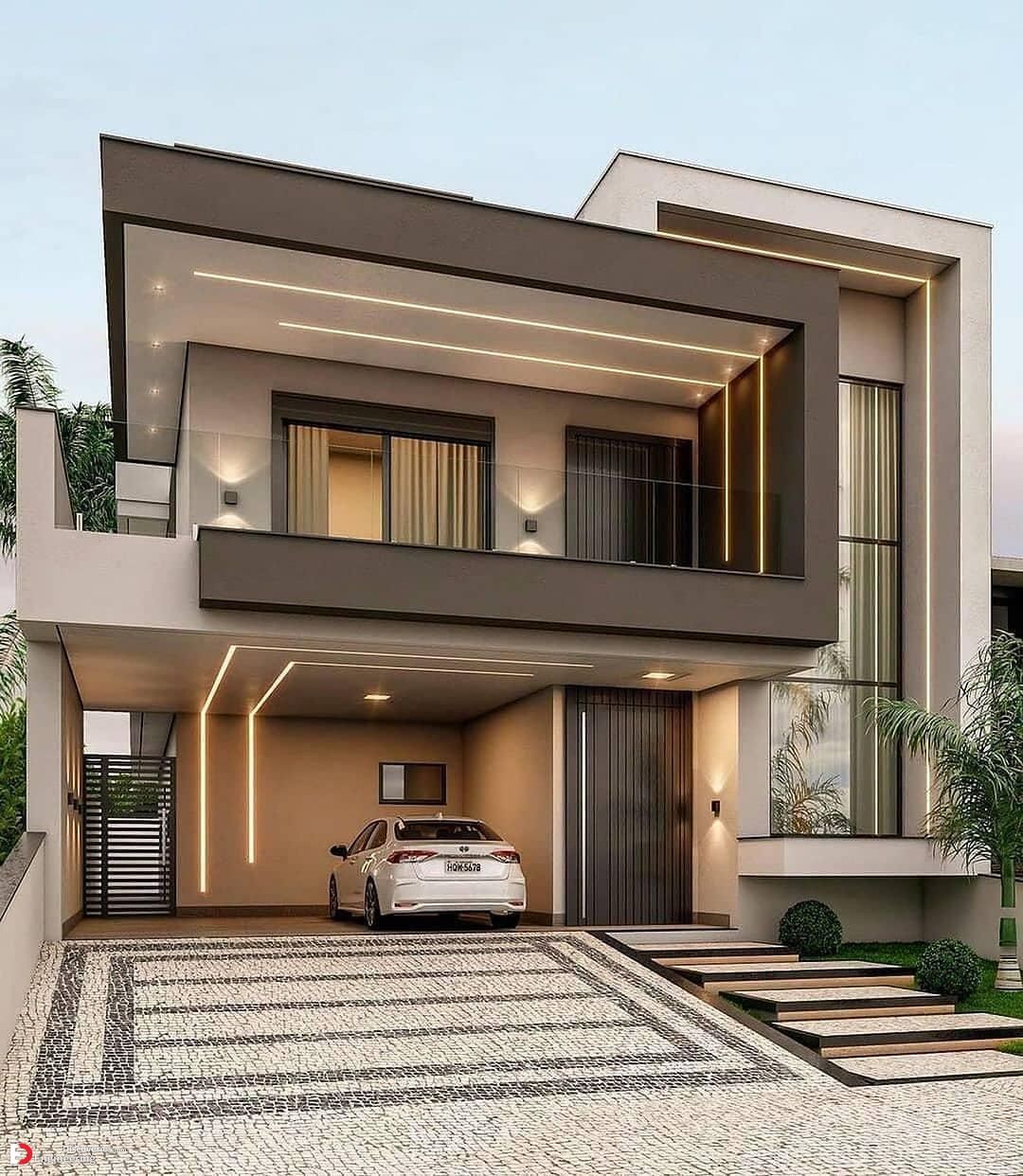 طراحی نما مدرن ویلا لوکس